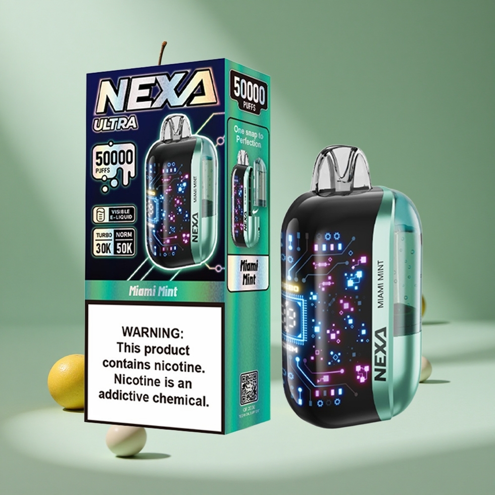NEXA Ultra 50000 Puffs Miami Mint 20ml 5% Nicotine South Africa wholesale