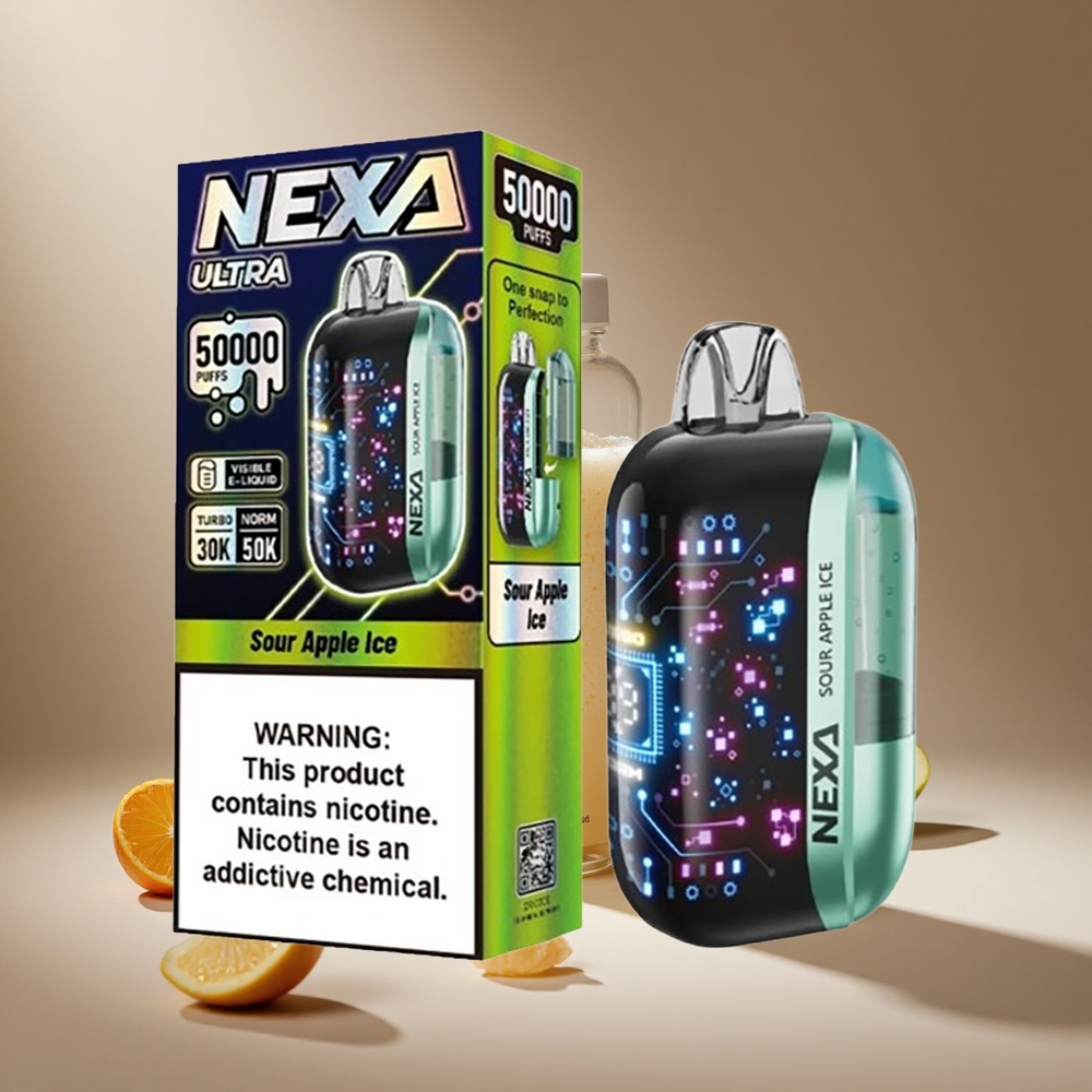 NEXA Ultra 50000 Puffs Sour Apple Ice 20ml 5% Nicotine South Africa wholesale