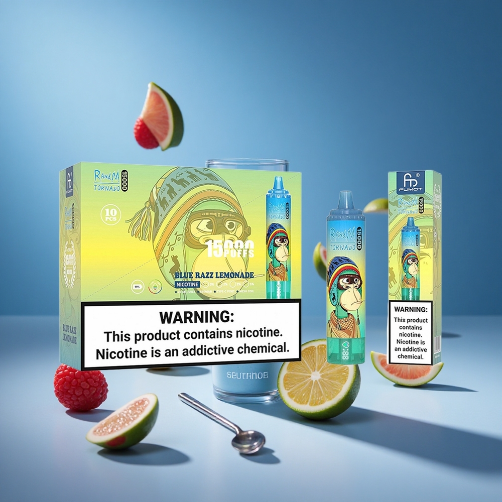 RandM Fumot Tornado 15000 Puffs Blue Razz Lemonade 25ml 850mAh South Africa wholesale