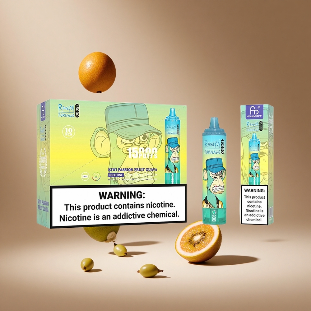 RandM Fumot Tornado 15000 Puffs Kiwi Passion Fruit Guava Mesh Coil South Africa wholesale