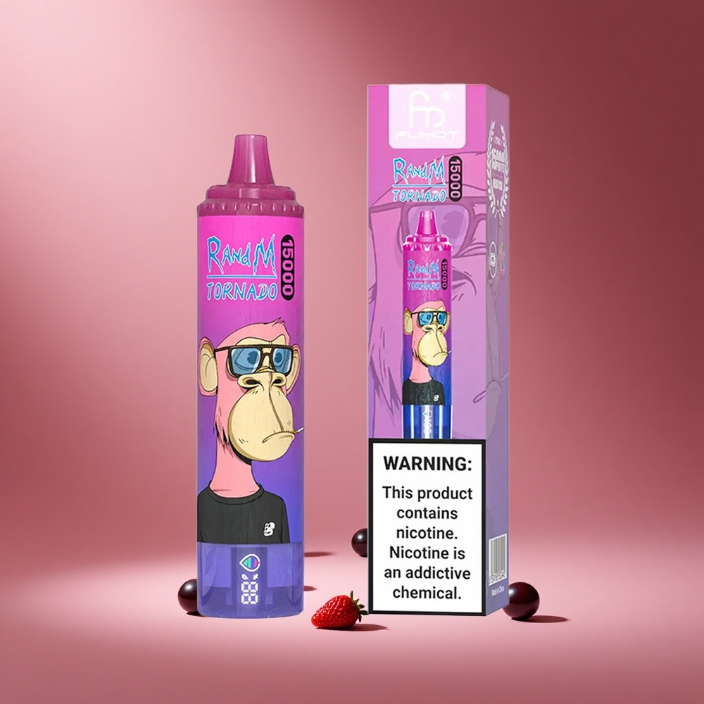 RandM Fumot Tornado 15000 Puffs Strawberry Grape Disposable Vape 25ml 850mAh South Africa wholesale
