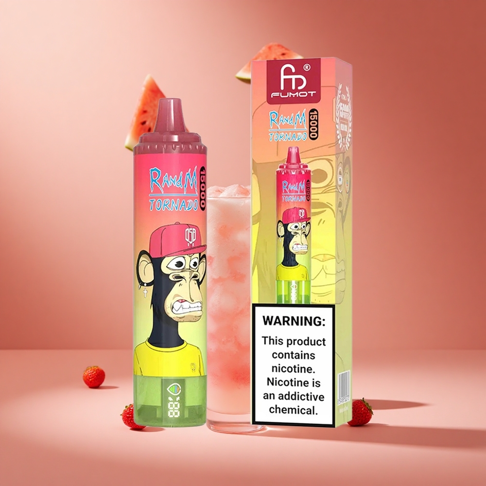 RandM Fumot Tornado 15000 Puffs Strawberry Watermelon Lemonade Disposable Vape South Africa wholesale