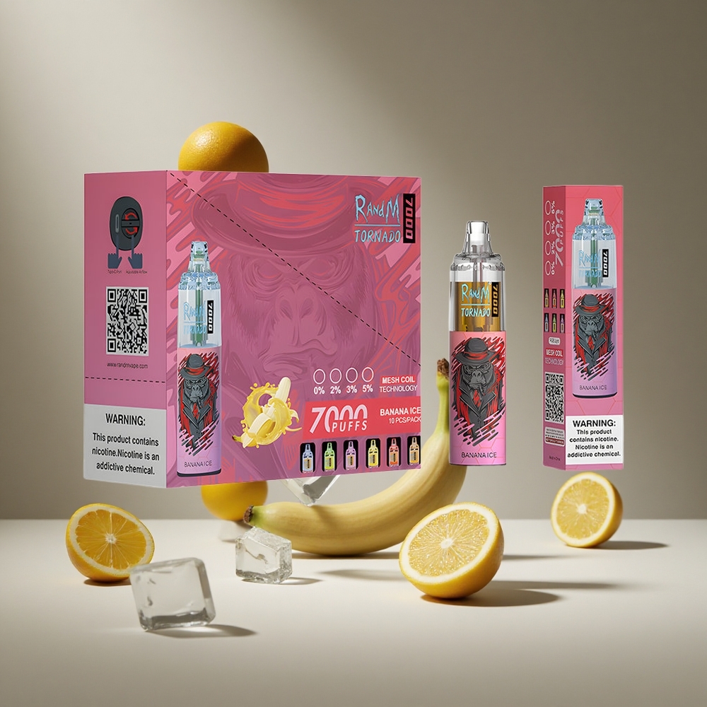 RandM Fumot Tornado 7000 Puffs Banana Ice 14ML E-liquid South Africa wholesale