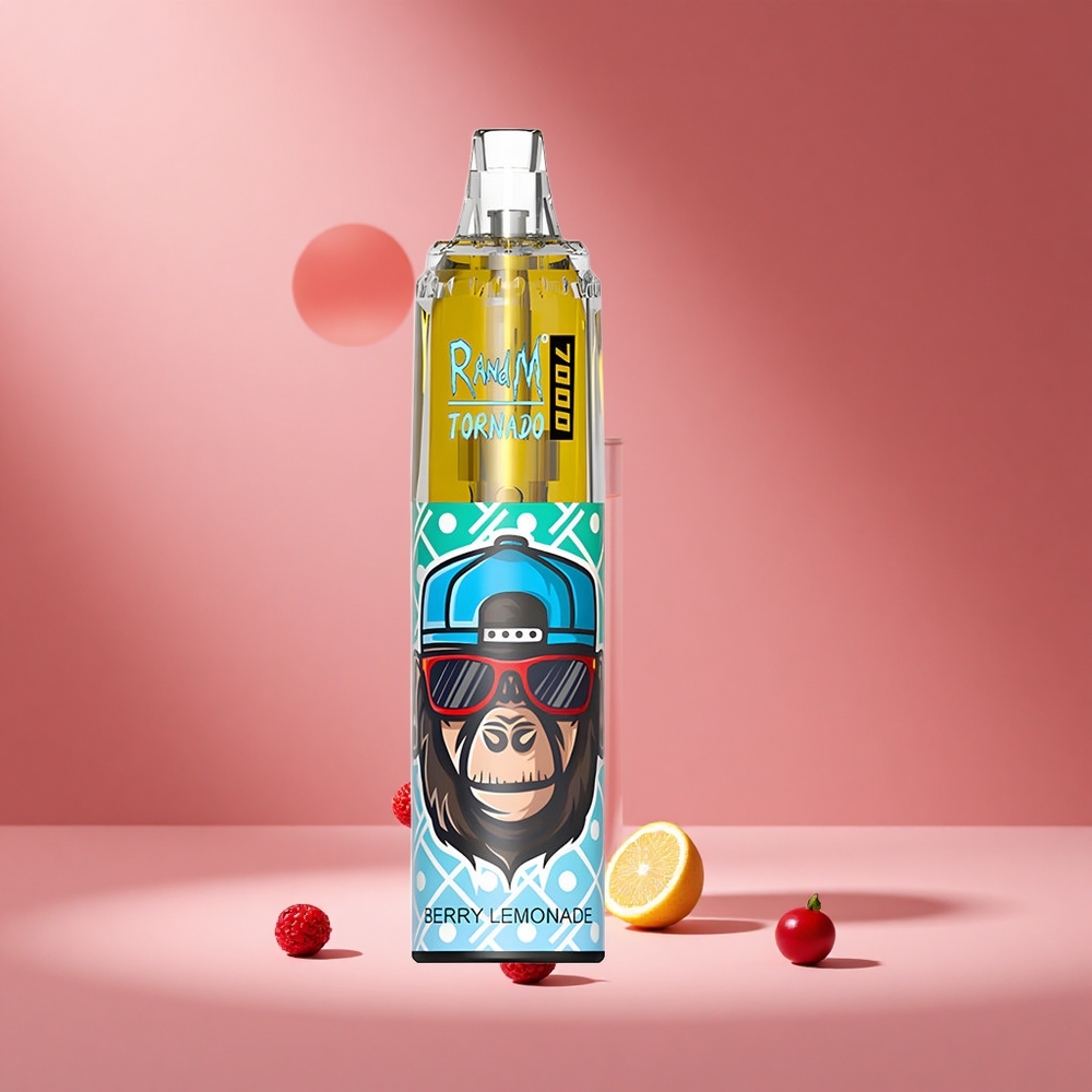 RandM Fumot Tornado 7000 Puffs Berry Lemonade Disposable Vape with Mesh Coil & Type-C Port South Africa wholesale