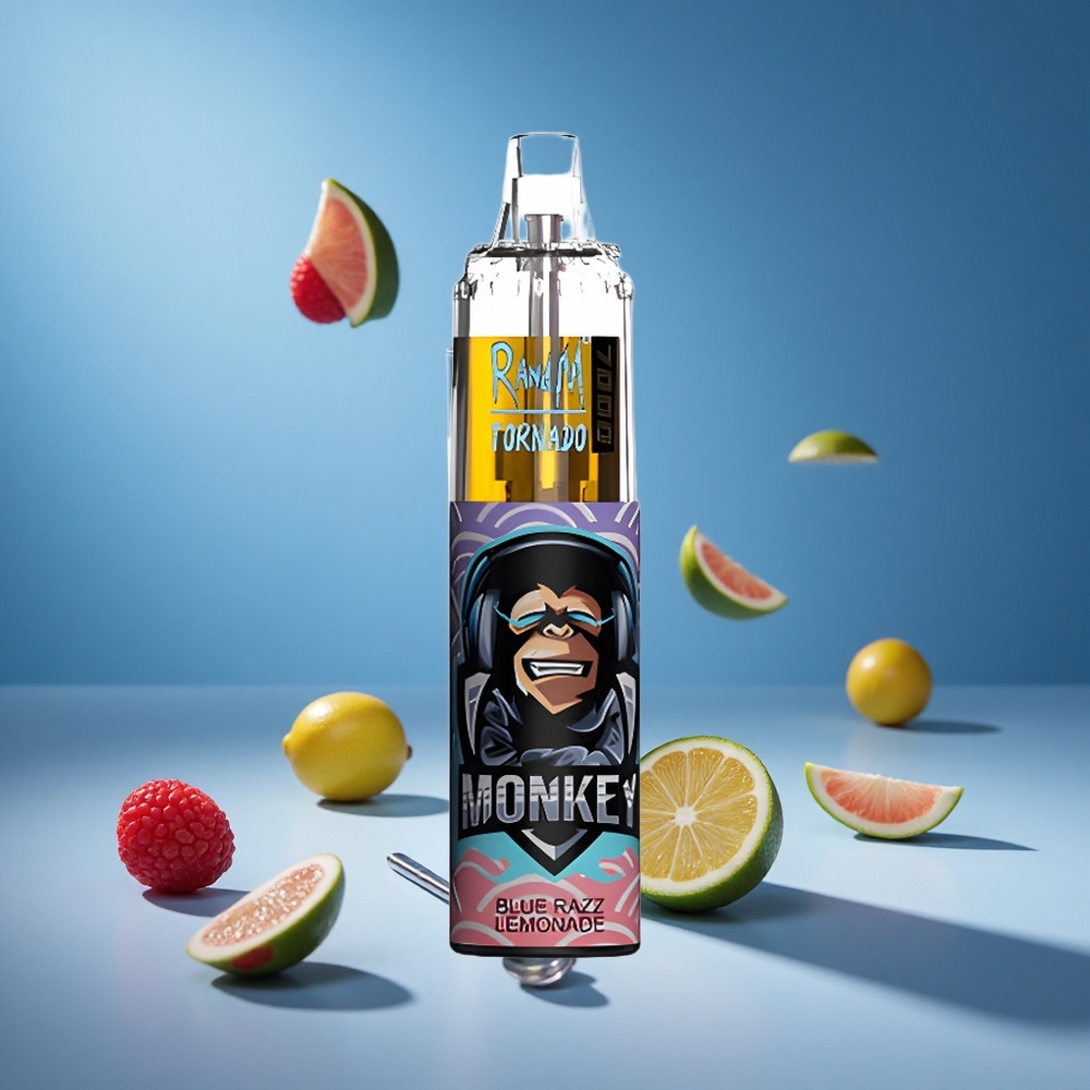 RandM Fumot Tornado 7000 Puffs Blue Razz Lemonade Disposable Vape with Mesh Coil & Type-C Port South Africa wholesale