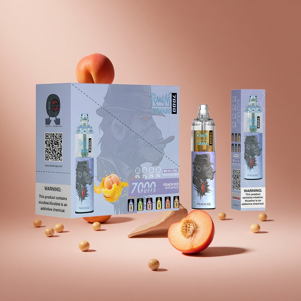 RandM Fumot Tornado 7000 Puffs Peach Ice 14ML E-liquid South Africa wholesale