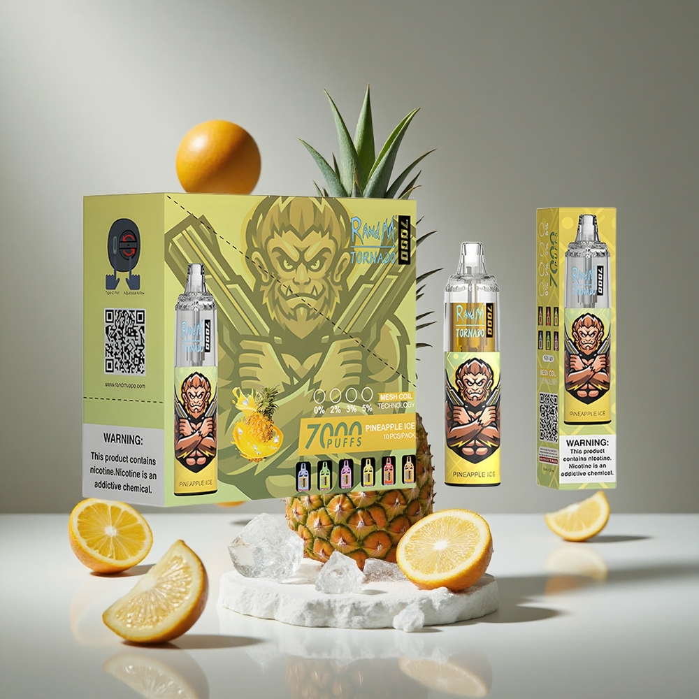 RandM Fumot Tornado 7000 Puffs Pineapple Ice 14ML Mesh Coil South Africa wholesale