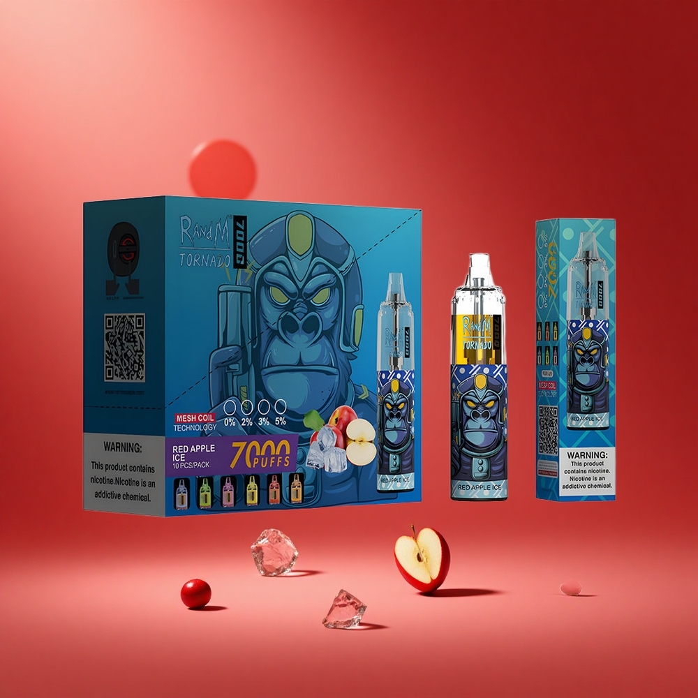 RandM Fumot Tornado 7000 Puffs Red Apple Ice with Mesh Coil & Type-C Port South Africa wholesale
