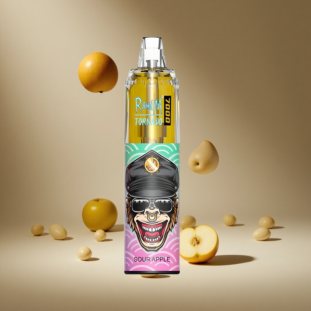 RandM Fumot Tornado 7000 Puffs Sour Apple Disposable Vape with Mesh Coil and RGB Light South Africa wholesale