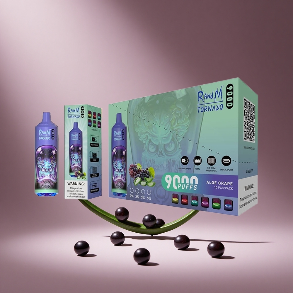 RandM Tornado 9000 Puffs Aloe Grape Mesh Coil South Africa wholesale