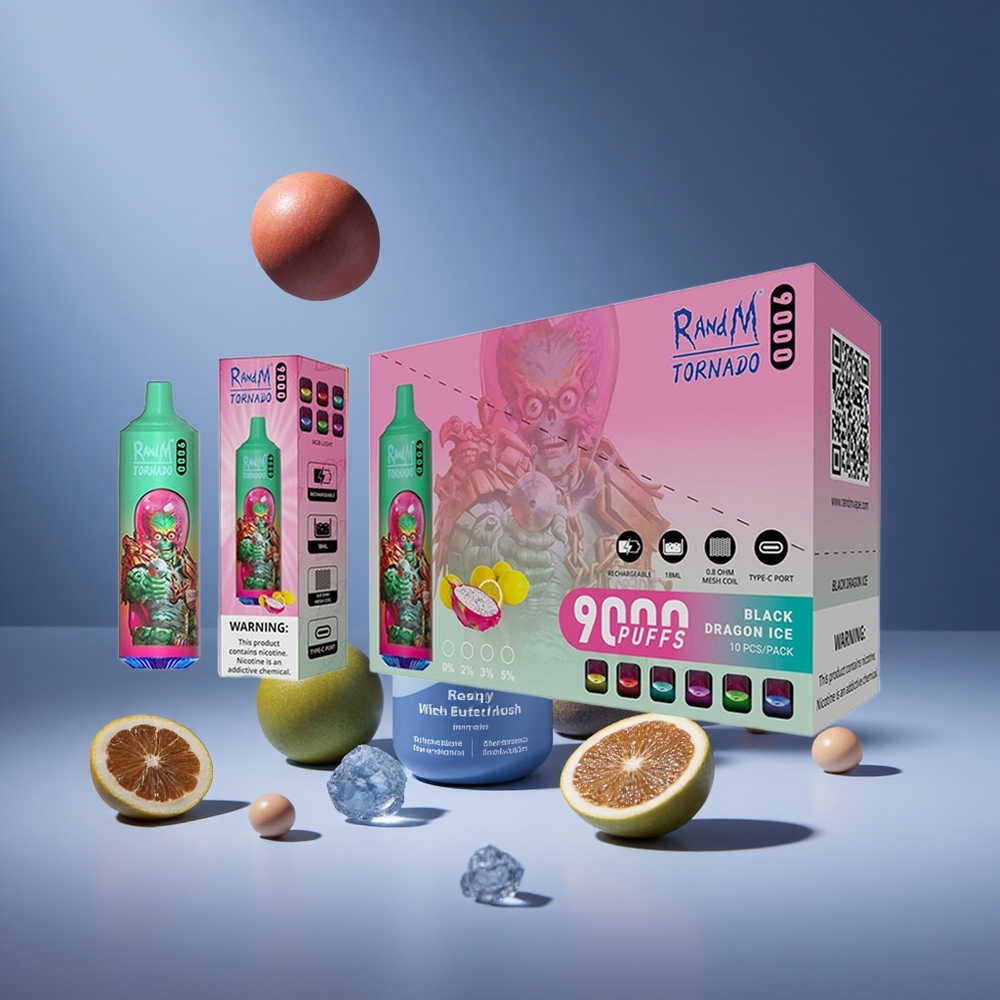 RandM Tornado 9000 Puffs Blue Razz Kush RGB Display South Africa wholesale