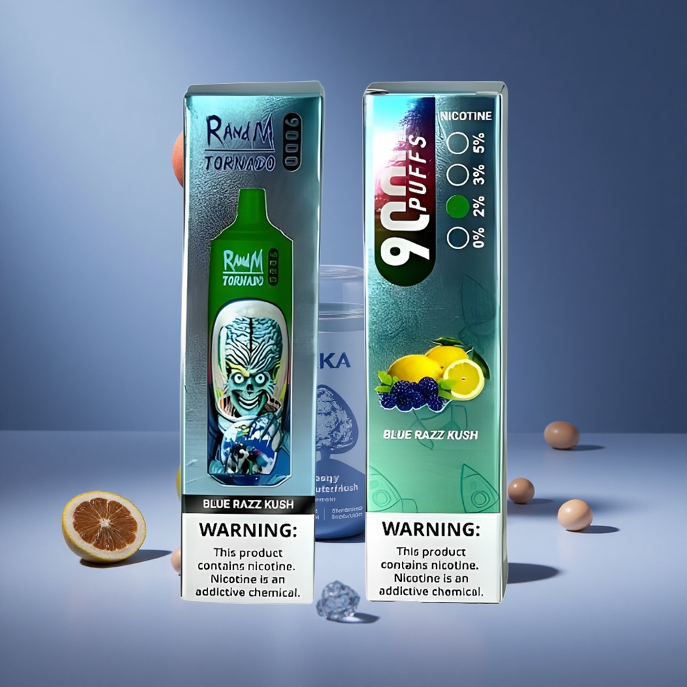 RandM Tornado 9000 Puffs Blue Razz Kush RGB Display South Africa wholesale