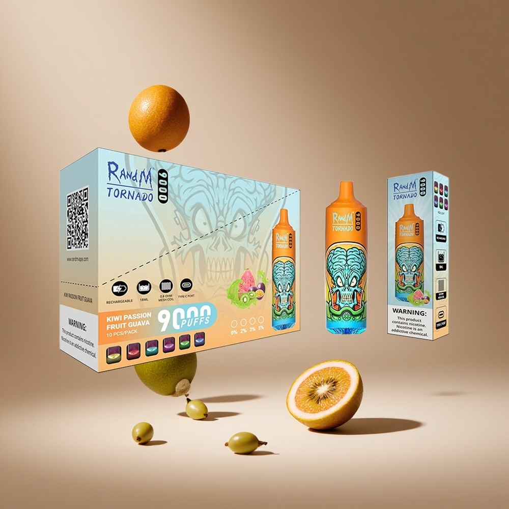 RandM Tornado 9000 Puffs Kiwi Passion Fruit Guava Mesh Coil South Africa wholesale