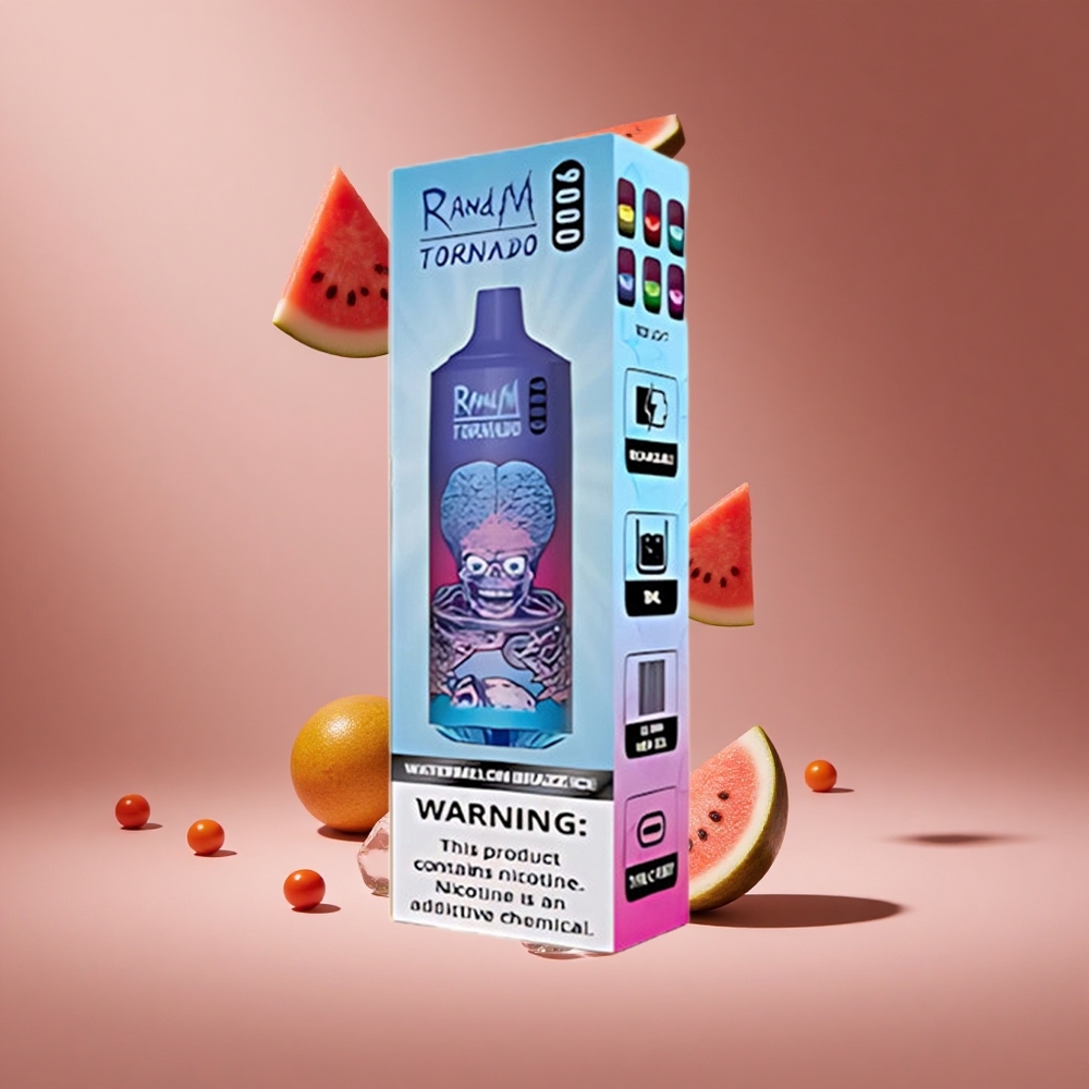 RandM Tornado 9000 Puffs Watermelon Brazz Ice 850mAh RGB Display South Africa wholesale