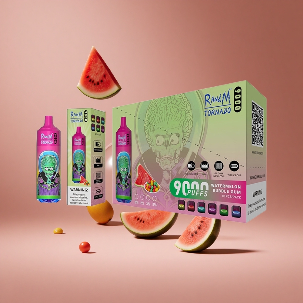 RandM Tornado 9000 Puffs Watermelon Bubble Gum Mesh Coil South Africa wholesale