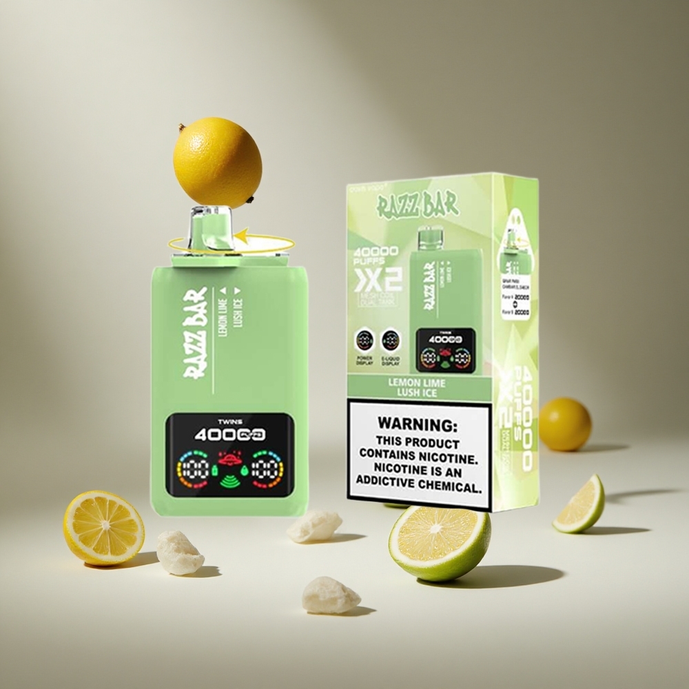 Razz Bar 40000 Puffs Lemon Lime_Lush Ice Power Screen Display Type-C Port South Africa wholesale