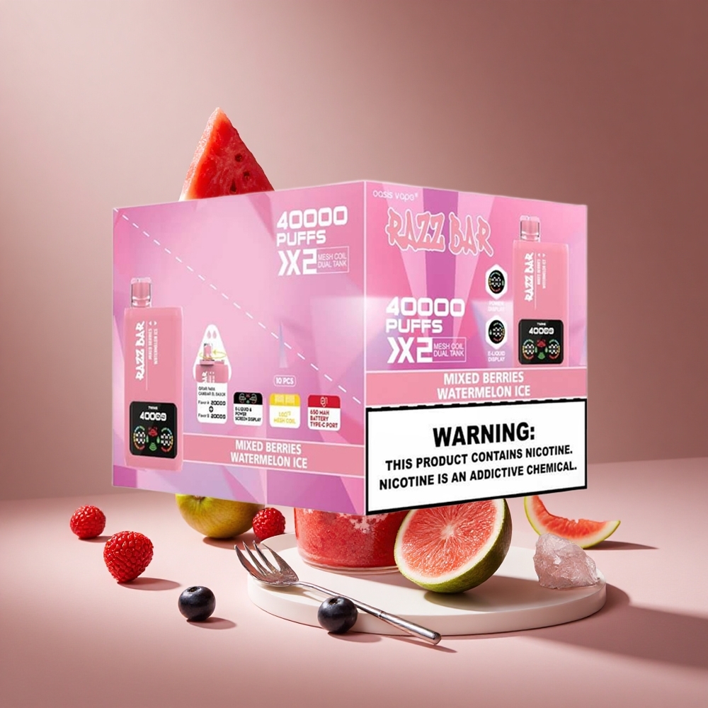 Razz Bar 40000 Puffs Mixed Berries Watermelon Ice Power Screen Display South Africa wholesale