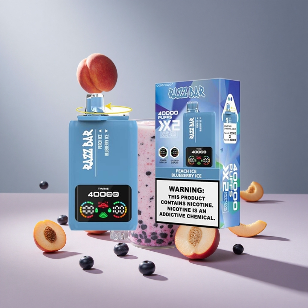 Razz Bar 40000 Puffs Peach Ice Blueberry Ice Power Screen Display Type-C Port South Africa wholesale
