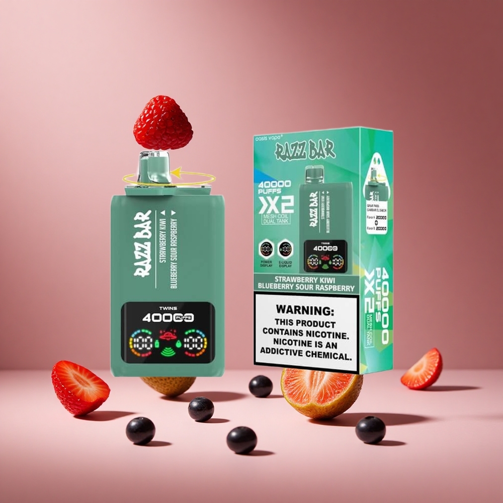 Razz Bar 40000 Puffs Strawberry Kiwi Blueberry Sour Raspberry Power Screen Display Type-C Port South Africa wholesale
