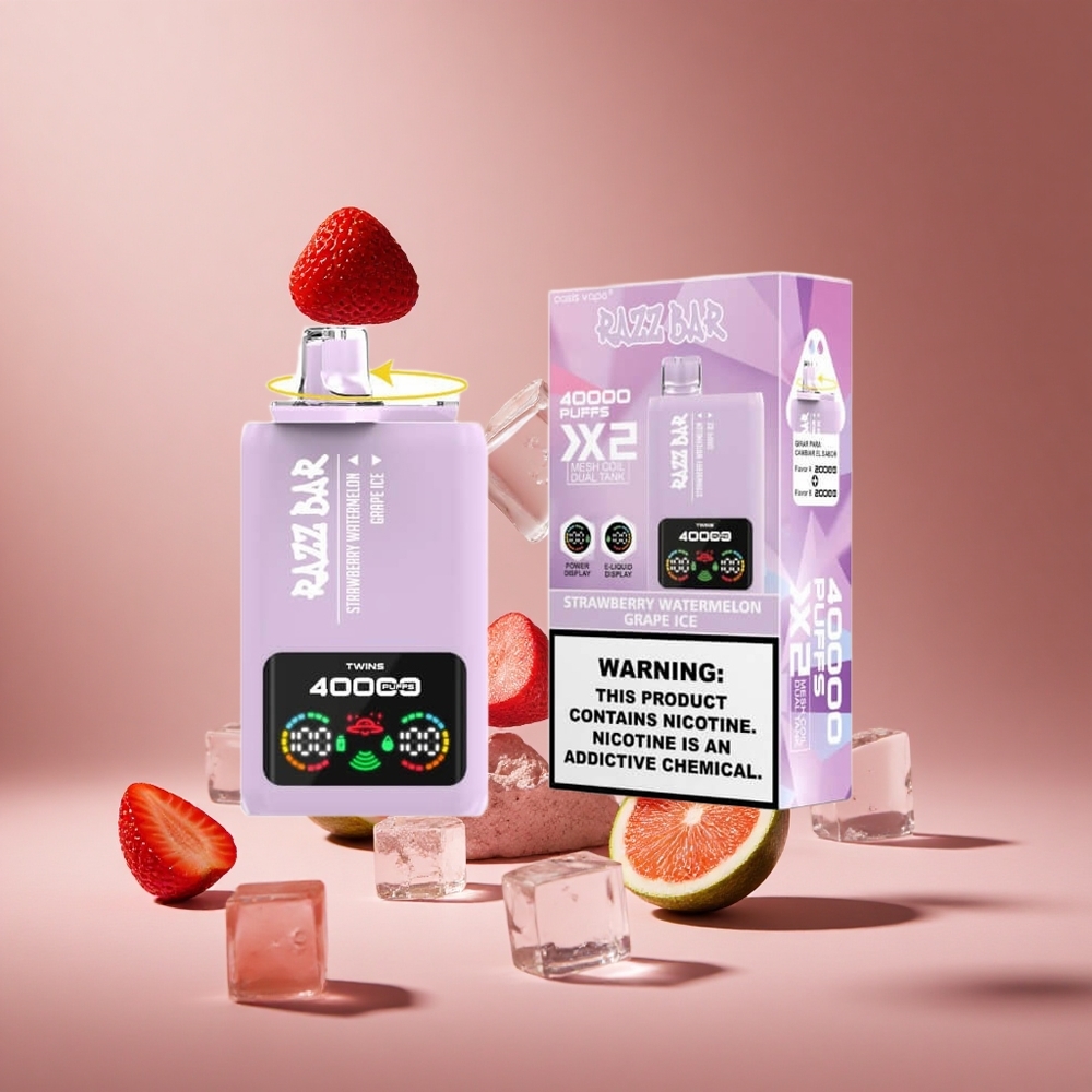 Razz Bar 40000 Puffs Strawberry Watermelon Grape Ice Power Screen Display South Africa wholesale