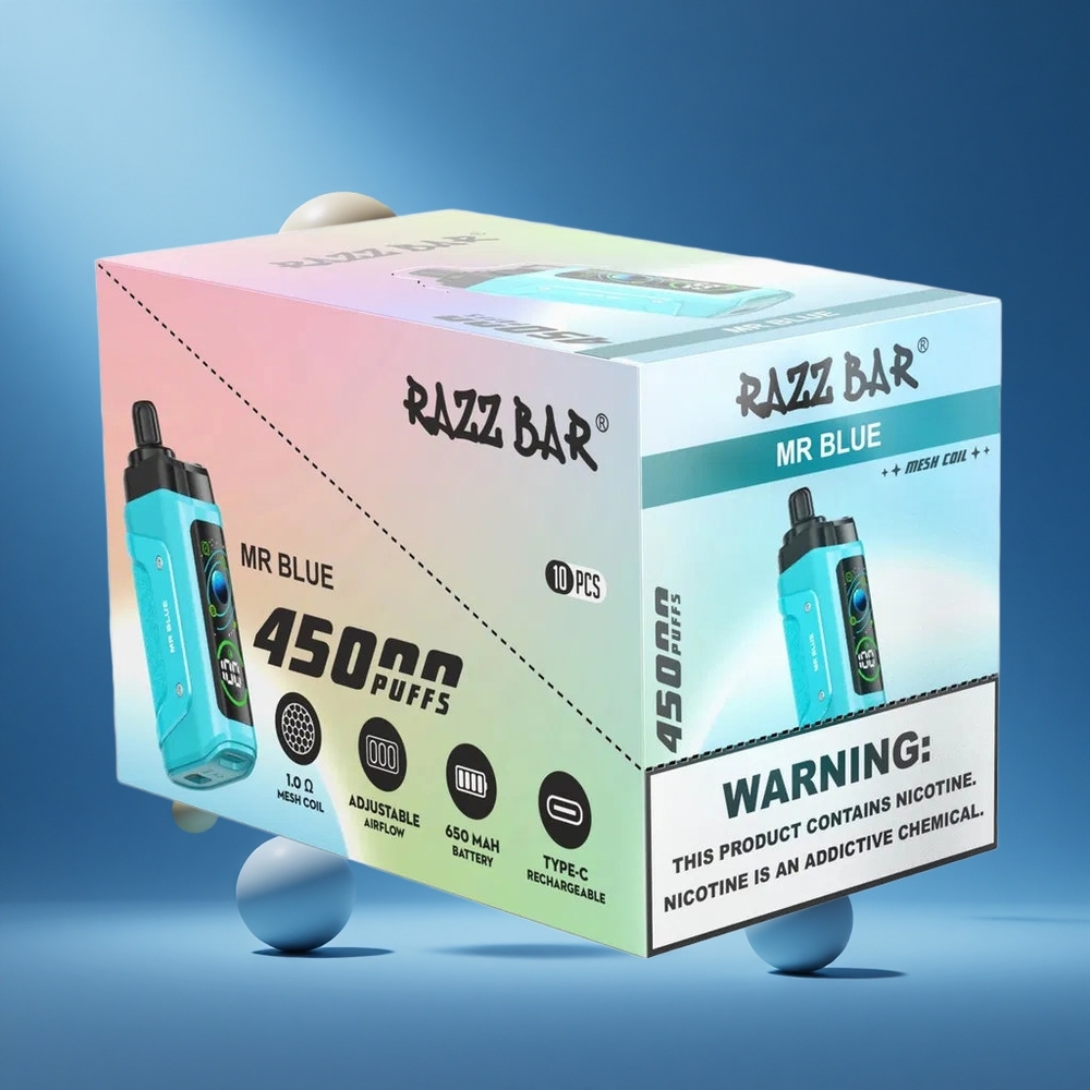 Razz Bar 45000 Puffs Mr Blue Adjustable Airflow South Africa wholesale