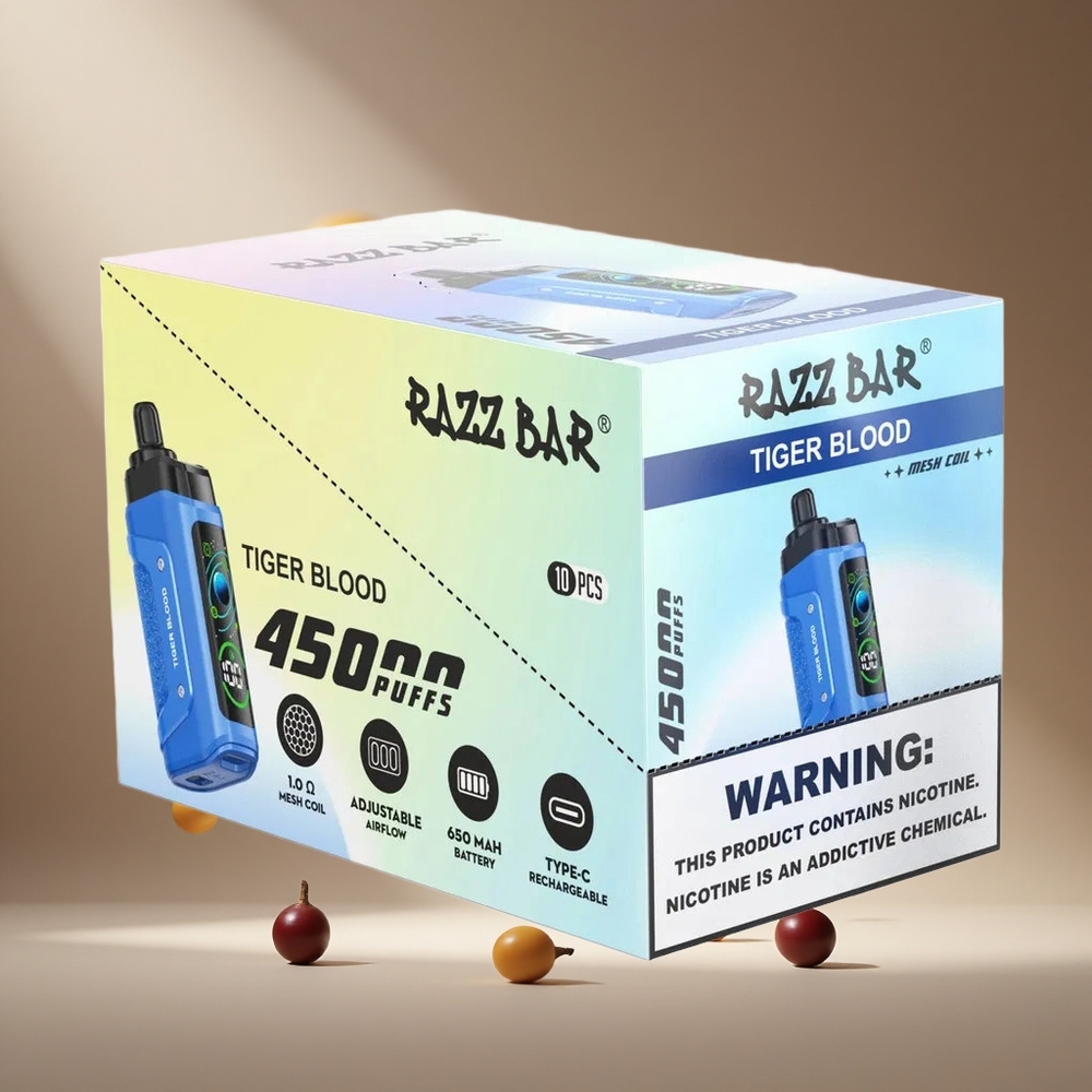Razz Bar 45000 Puffs Tiger Blood Disposable Vape with Mesh Coil South Africa wholesale