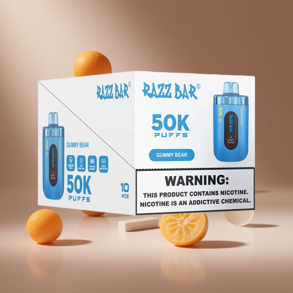 Razz Bar 50K Puffs Gummy Bear 1.0 Ohm Mesh Coil South Africa wholesale