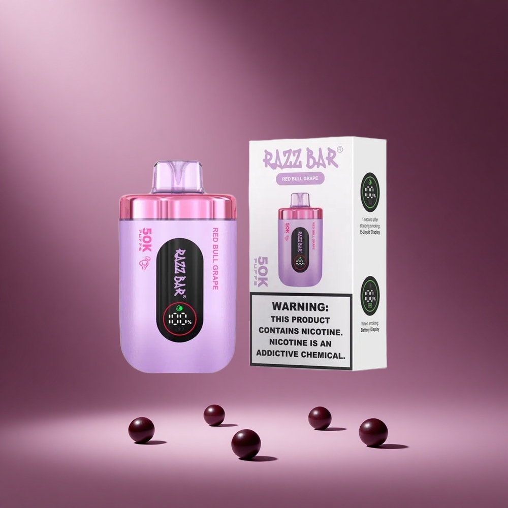 Razz Bar 50K Puffs Red Bull Grape Disposable Vape 650mAh South Africa wholesale
