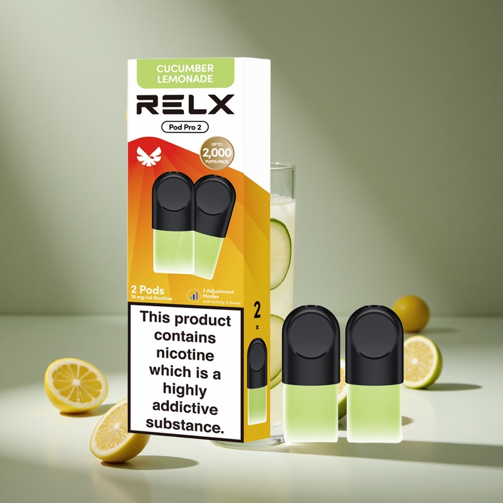 RELX Pod Pro 2 600 Puffs 1.8% Nicotine Beverage-Cucumber Lemonade South Africa wholesale