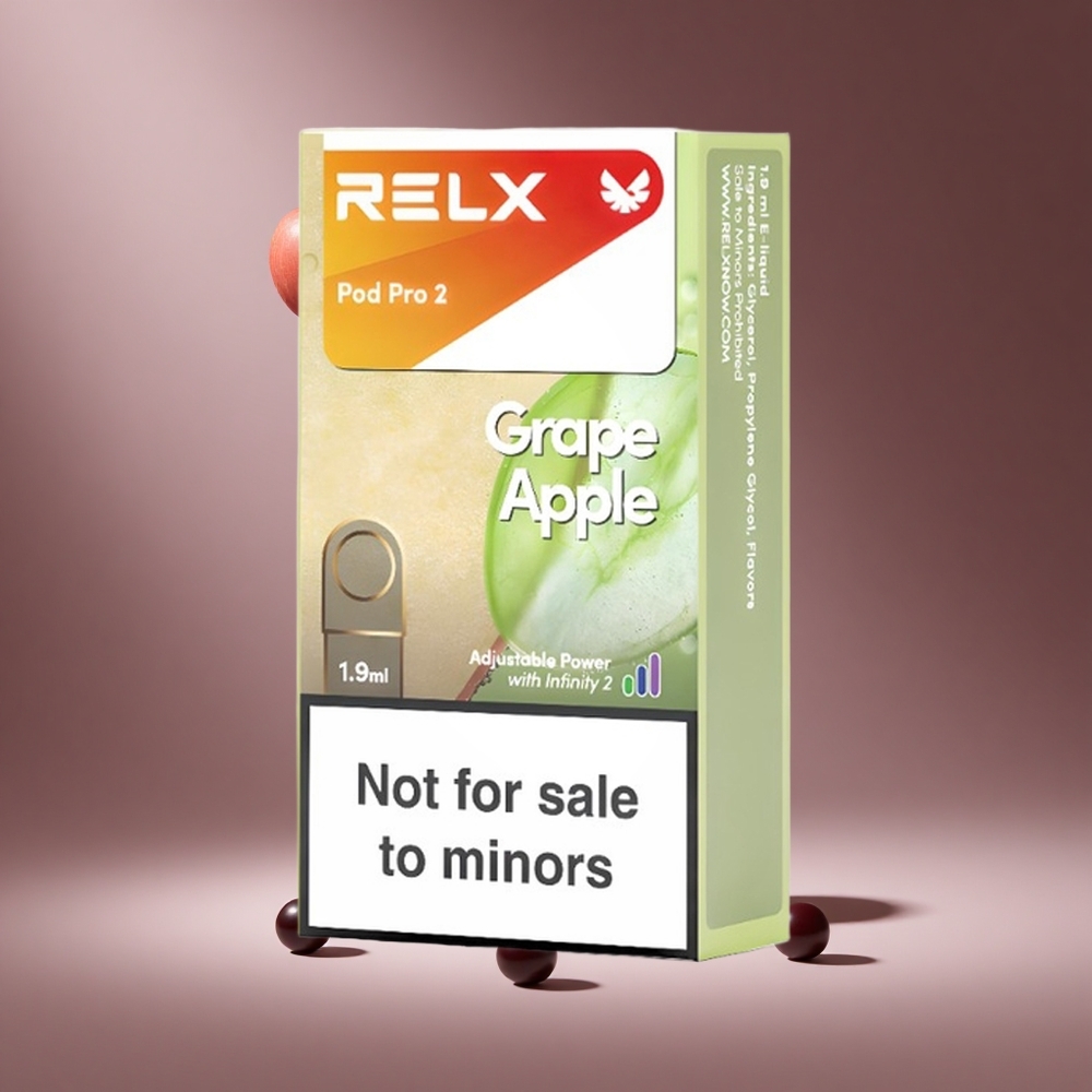 RELX Pod Pro 2 600 Puffs Grape Apple 0% Nicotine South Africa wholesale