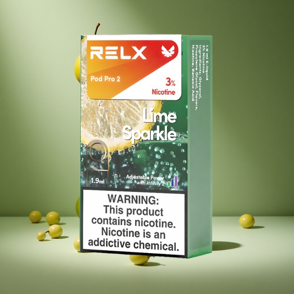 RELX Pod Pro 2 600 Puffs Lime Sparkle 3% Nicotine South Africa wholesale