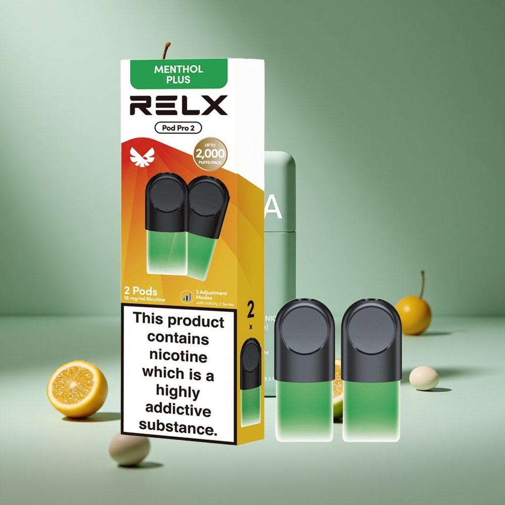RELX Pod Pro 2 600 Puffs Mint-Menthol Plus 1.8% Nicotine South Africa wholesale