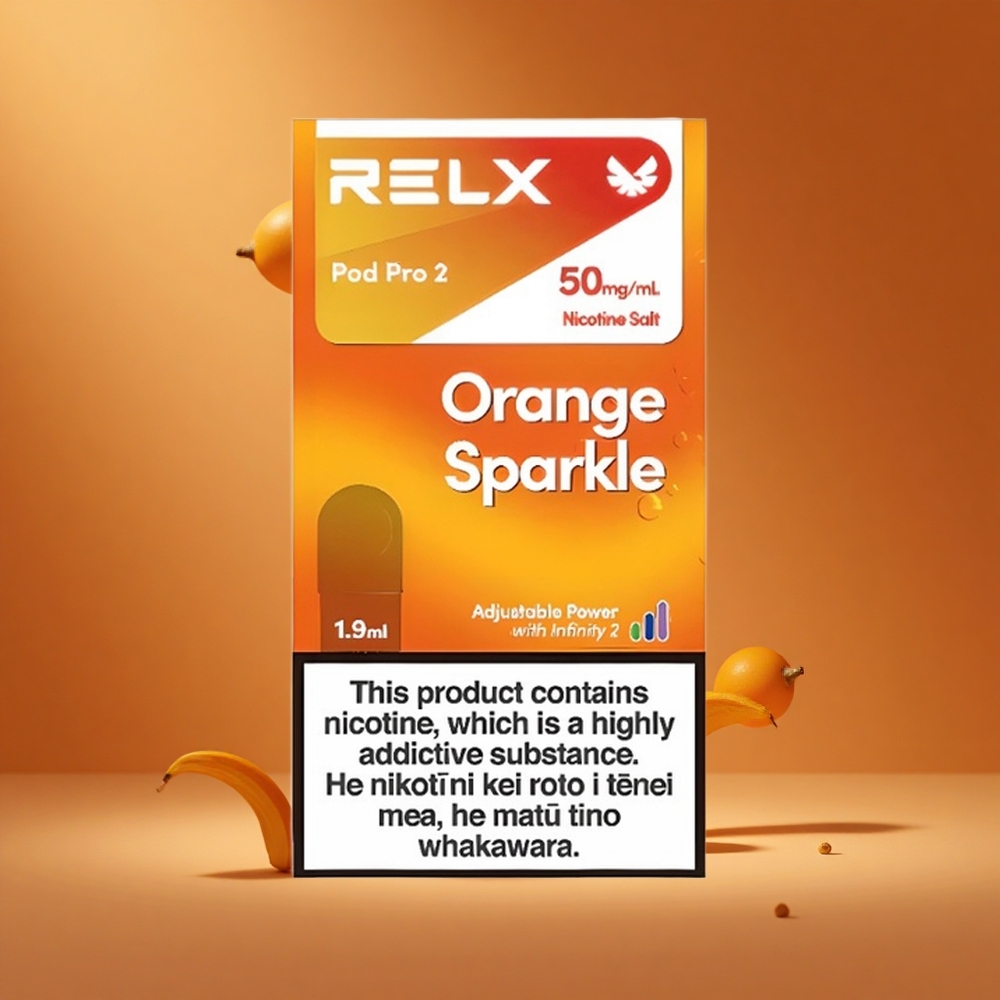 RELX Pod Pro 2 600 Puffs Orange Sparkle 5% Nicotine South Africa wholesale