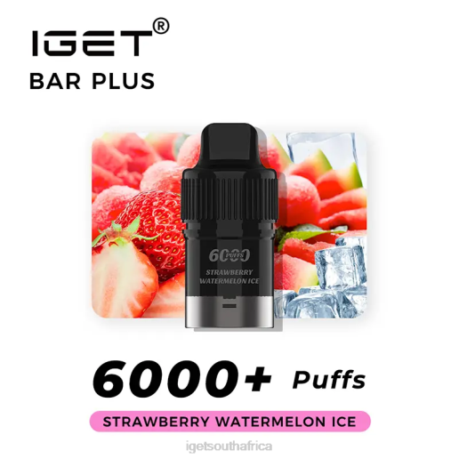 Nicotine Free IGET Store Bar Plus Pod 6000 Puffs Z424377 Strawberry Watermelon Ice
