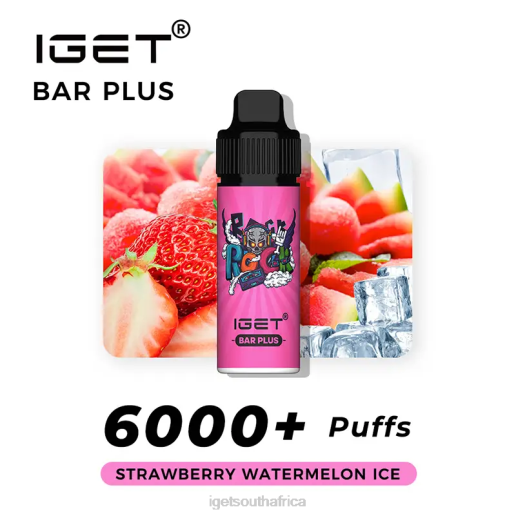 Nicotine Free IGET Store Bar Plus Vape Kit Z424369 Strawberry Watermelon Ice