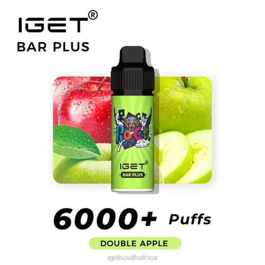 Nicotine Free IGET Vape Online Bar Plus Vape Kit Z424370 Double Apple