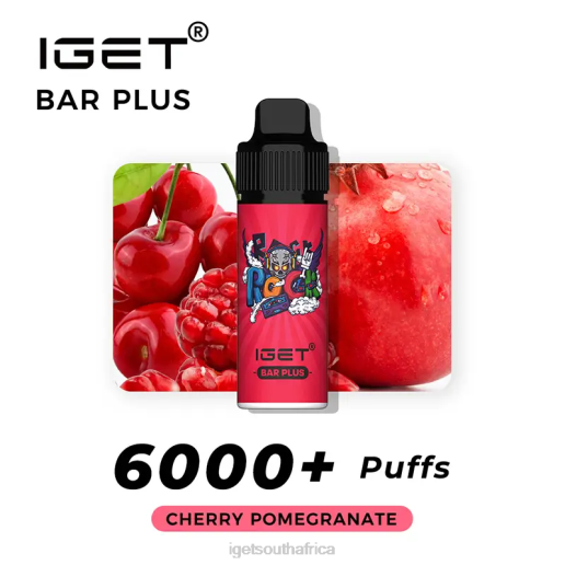 Nicotine Free IGET Vape Store Bar Plus Vape Kit Z424371 Cherry Pomegranate