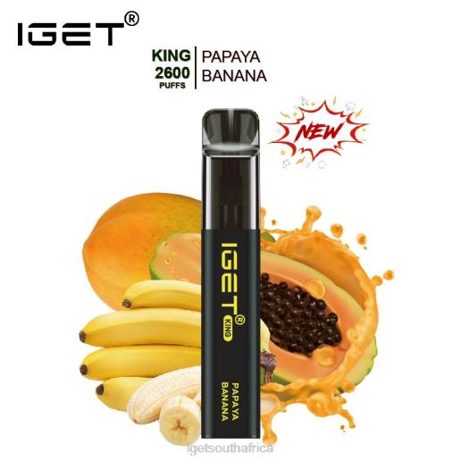 IGET Vape Discount KING - 2600 PUFFS Z424573 Papaya Banana Ice