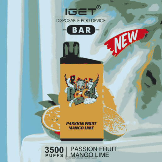 IGET Vape BAR - 3500 PUFFS Z424616 Passionfruit Mango Lime