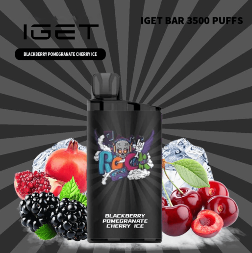 IGET Eshop BAR - 3500 PUFFS Z424661 Blackberry Pomegranate Cherry Ice