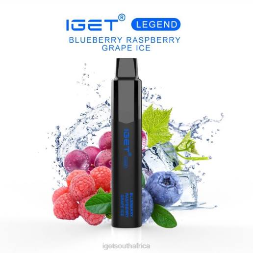 IGET Vape Discount LEGEND - 4000 PUFFS Z424659 Blueberry Raspberry Grape Ice