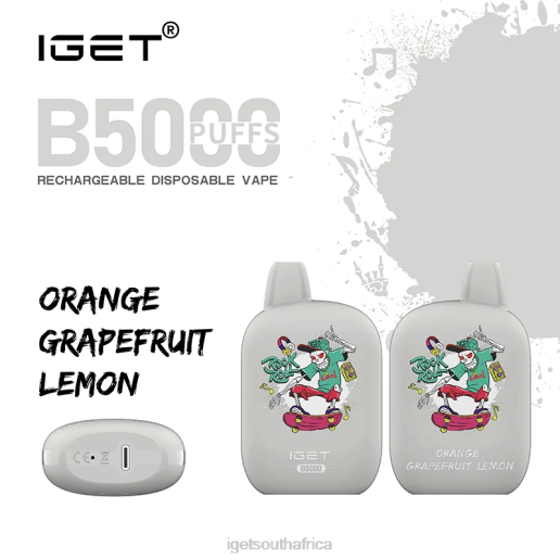 IGET Vape Online B5000 Z424319 Orange Grapefruit Lemon