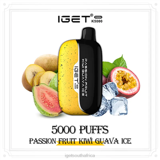 IGET Vape Moon 5000 Puffs Z424212 Passion Fruit Kiwi Guava Ice