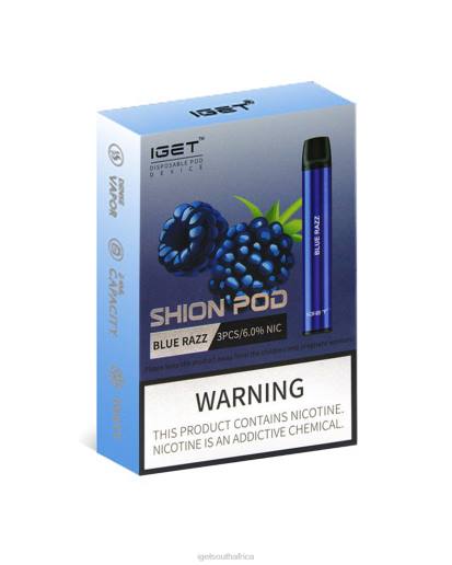 3 x IGET Vape Store Shion Z4245 Blue Razz