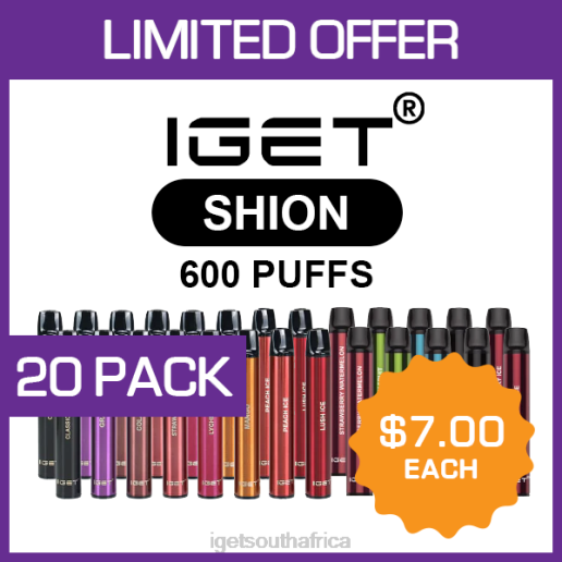 IGET Vape Discount SHION - 600 PUFFS - 20 PACK Z424506