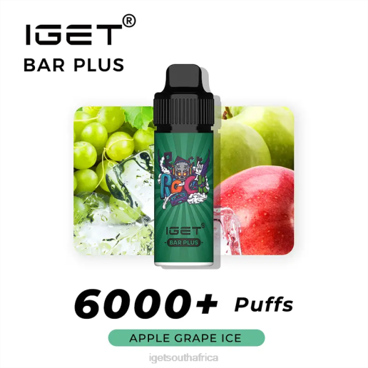 IGET Vape South Africa Bar Plus 6000 Puffs Z424235 Apple Grape Ice