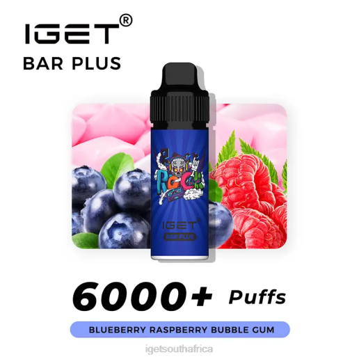 IGET Eshop Bar Plus 6000 Puffs Z424240 Blueberry Raspberry Bubble Gum