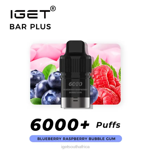 IGET Store Bar Plus Pod 6000 Puffs Z424252 Blueberry Raspberry Bubble Gum