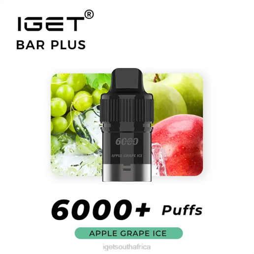 IGET Vape Online Bar Plus Pod 6000 Puffs Z424253 Apple Grape Ice