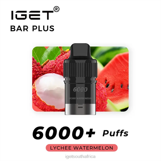 IGET Vapes On Sale Bar Plus Pod 6000 Puffs Z424255 Lychee Watermelon